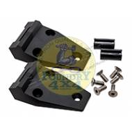 Land Rover Defender Billet Aluiminium Bonnet Hinges Black