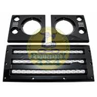 XS Style Front Grille & Headlight Surrounds Black With Silver Mesh