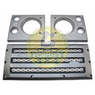 XS Style Front Grille & Headlight Surrounds Silver With Black Mesh