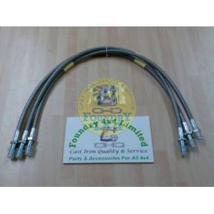 Land Rover Defender 110 Extended Braided Brake Hose Kit
