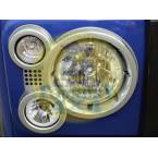 7" H4 Crystal Clear Halogen Headlights Pair RHD