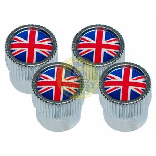Union Jack Valve Cap Set