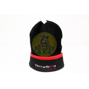 TERRAFIRMA BEANIE HAT BLACK AND RED